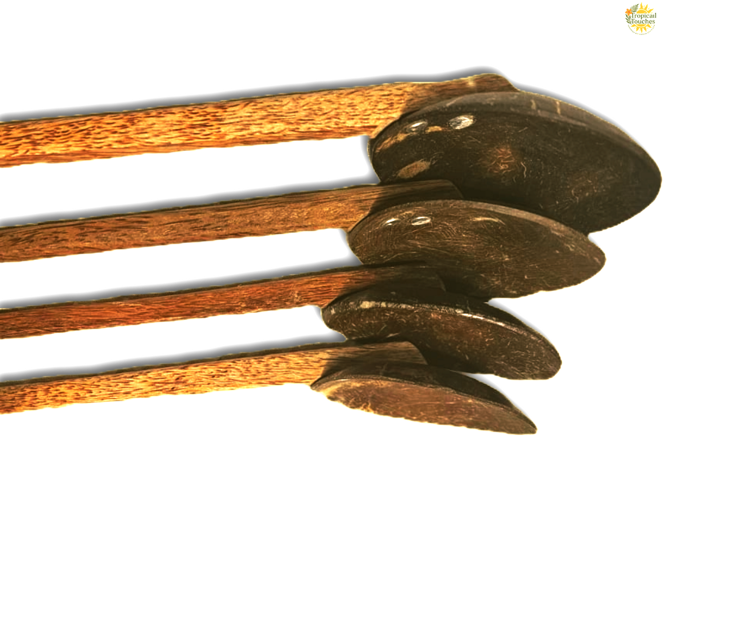 Handmade Coconut Shell Serving Spoons | Eco-Friendly, Teak-Handled