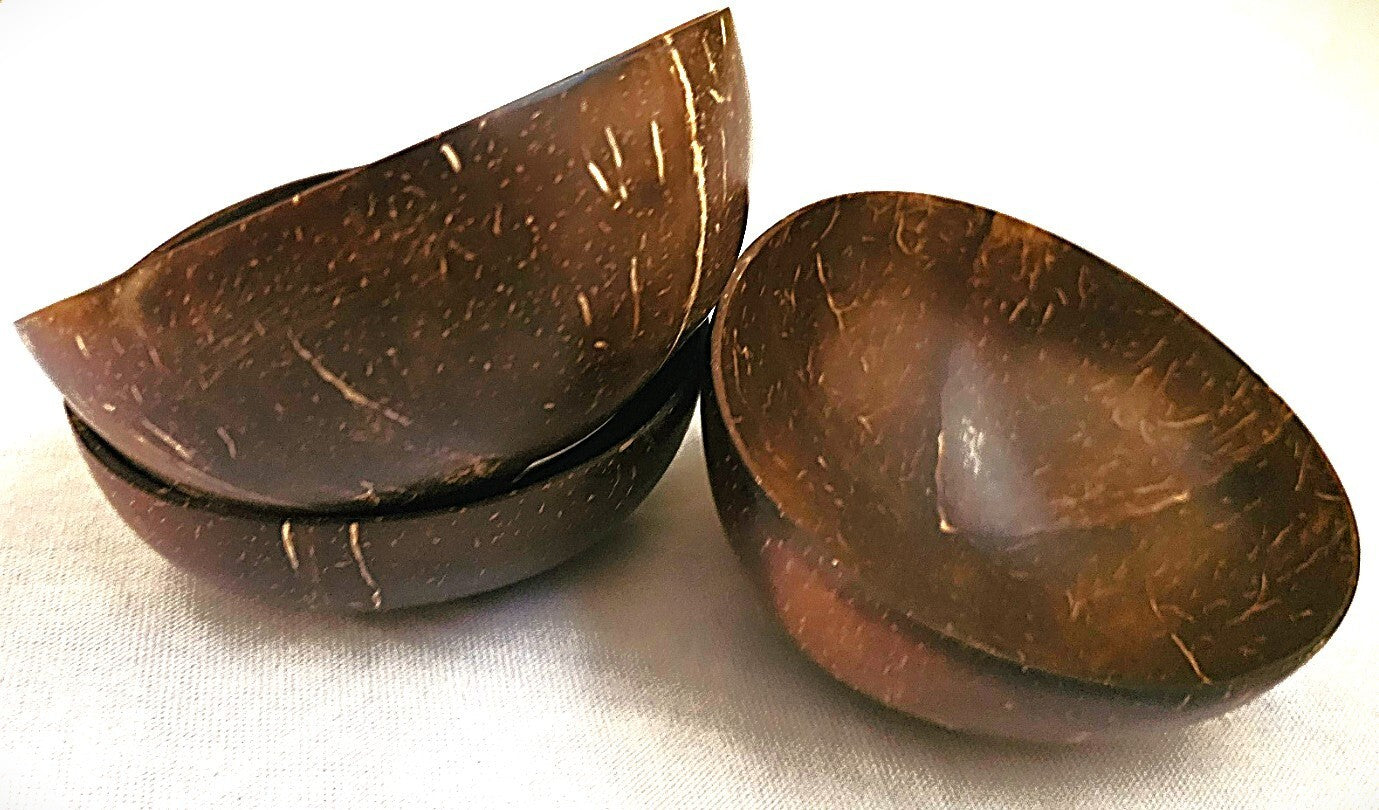 Handmade Coconut Shell Serving Bowls| Artisan-Made | Eco-Friendly Tableware